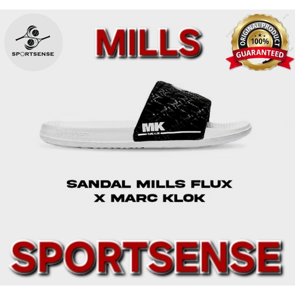 Mills Sandal Slide Flux Mk Original X Marc Klok Sandal Pria Wanita