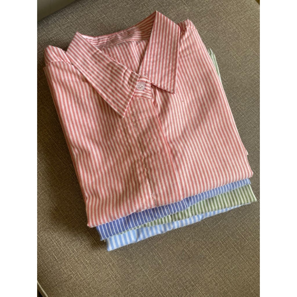 Tariel - Kemeja Wanita - Kemeja Panjang Wanita - Kemeja Salur - Kemeja Basic - Kemeja Salur Lengan P