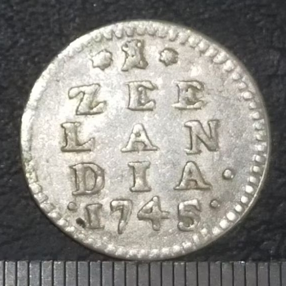 #41.ST. KOIN KUNO || KOIN PERAK || SILVER COIN 2 STUIVER ZEELANDIA TAHUN 1745 ( MULUS )