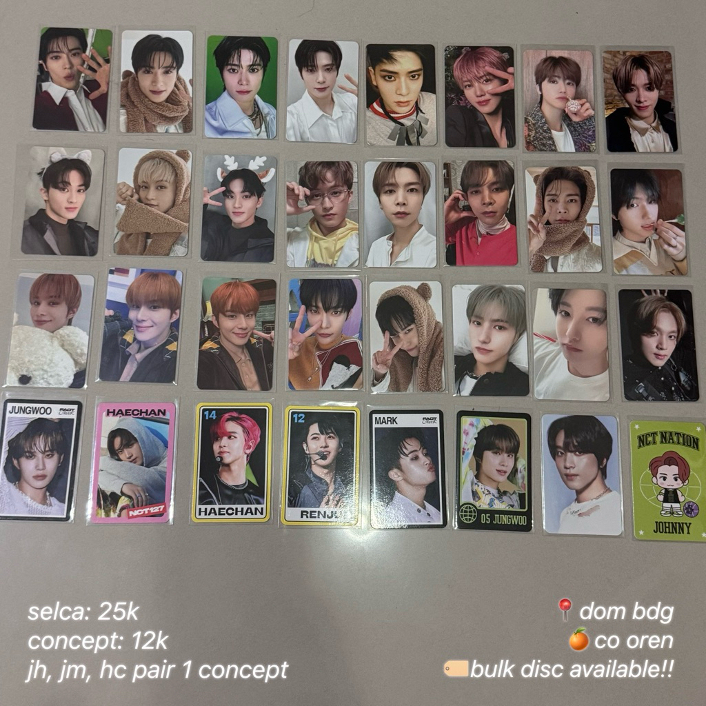 NCT 127 DREAM PHOTOCARD TRADING CARD JAEHYUN JAEMIN YUTA MARK JOHNNY JISUNG JUNGWOO DOYOUNG HAECHAN 