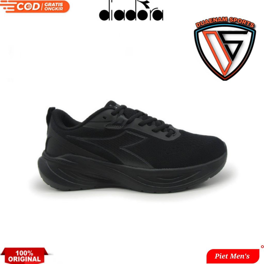 SALE DIADORA PIET WOMEN'S MEN'S RUNNING SHOES-MONO BLACK