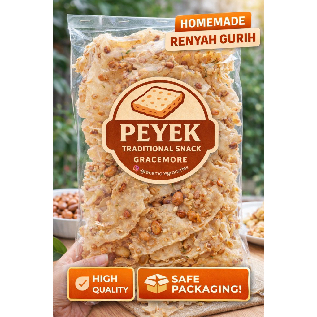 Aneka Peyek Renyah – Kacang / Udang / Teri Medan / Kacang Hijau • Crispy • Full Topping • Fresh Home