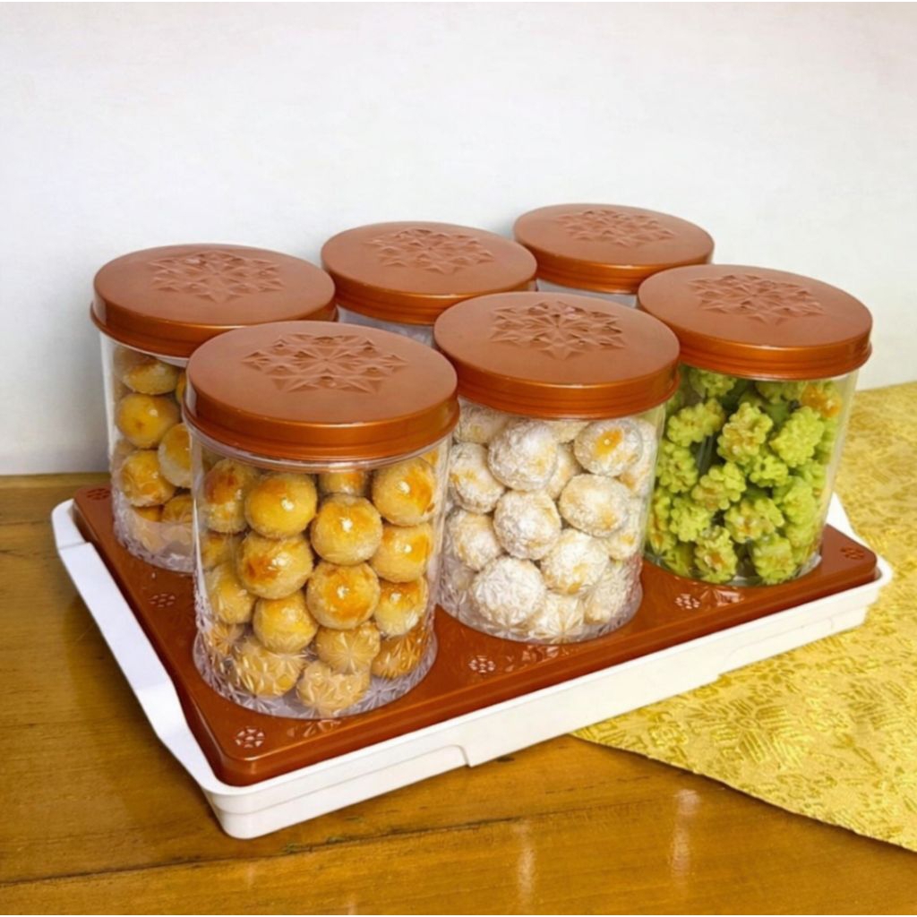 CALISTA TOPLES PUCUK SET 6 + NAMPAN / SATU SET TOPLES KUE KERING LEBARAN/TOPLES SERBAGUNA