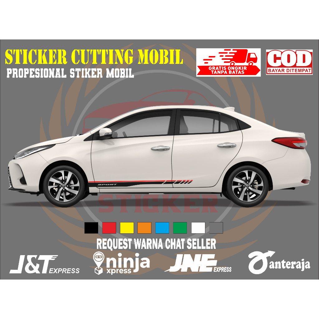 sticker mobil vios sticker mobil toyota vios stiker mobil vios keren sticker variasi body mobil