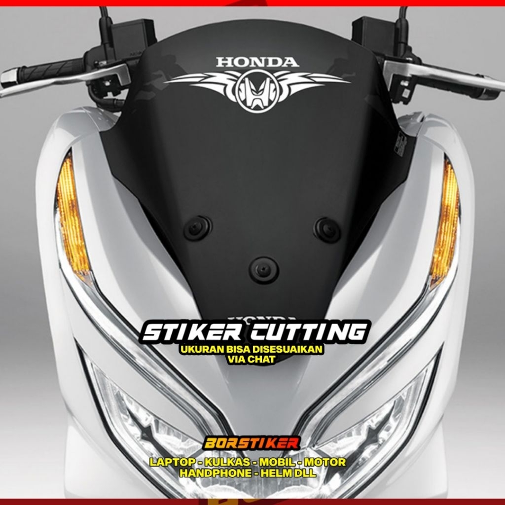 STIKER VISOR HONDA PCX LOGO 17 STICKER CUTTING TRANSPARAN