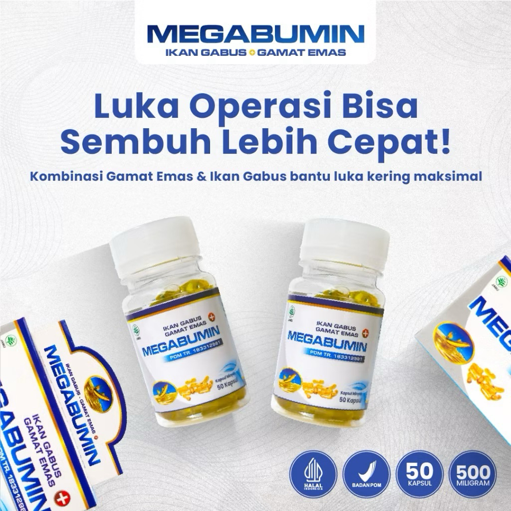 Megabumin | Minyak Ikan Gabus/ikan kutuk  plus Minyak Gamat Emas
 Asli 100% original