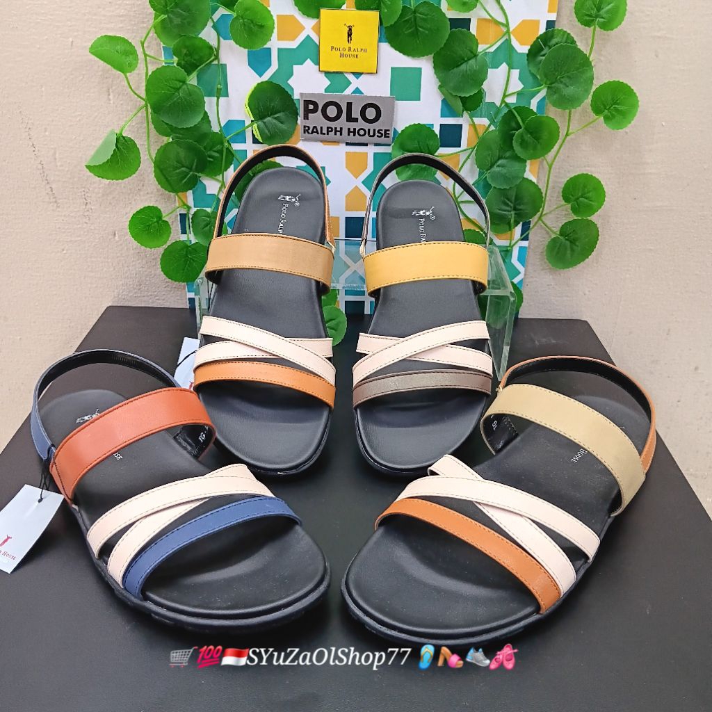 [Bisa COD/100% Original/Art TG 122] Sandal Wanita POLO RALPH HOUSE/Sandal Wanita/Sandal Slide Wanita
