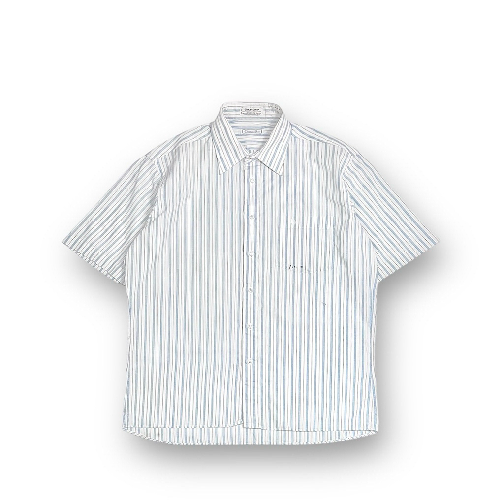 80s Christian Dior Made In Usa Vintage Striped Shirt Regular Fit