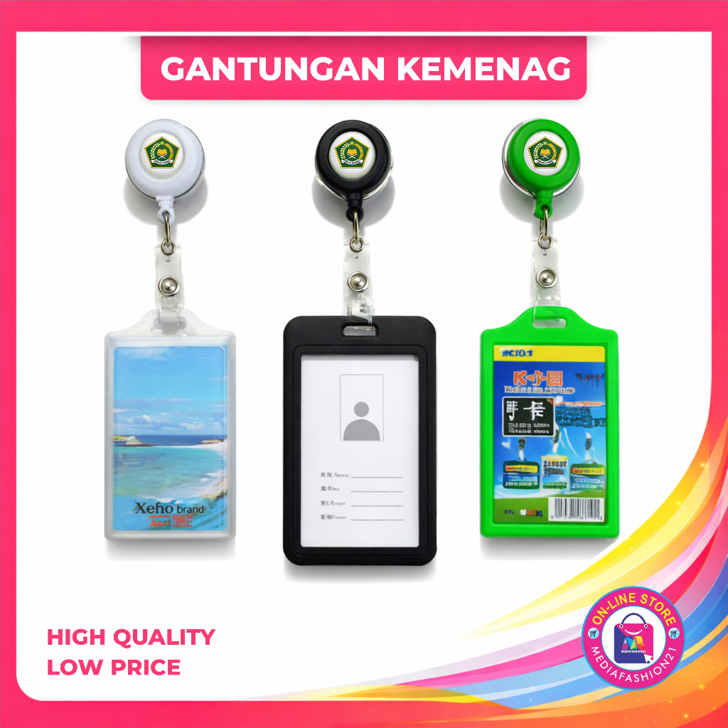 GANTUNGAN YOYO ID CARD KEMENAG (KEMENTERIAN AGAMA) + TEMPAT ID CARD