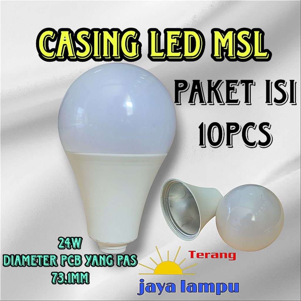 paket hemat casing lampu led msl isi 10pcs 5,7,9,12,15,18,24w