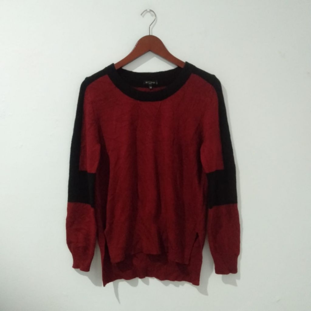 ETRO Milano Maroon and Black Knit Sweater