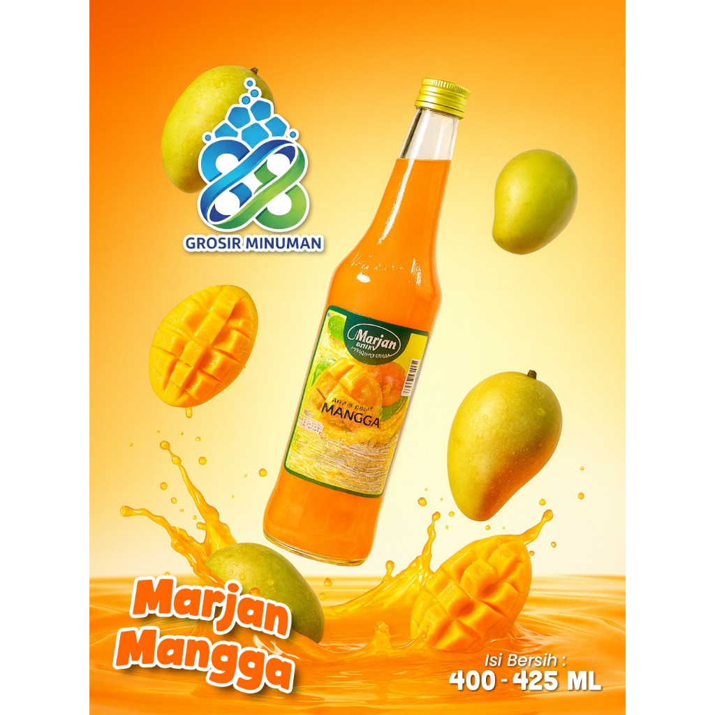 Marjan Squash Mangga 400-425 ml - Sirup Mangga (MJ02)
