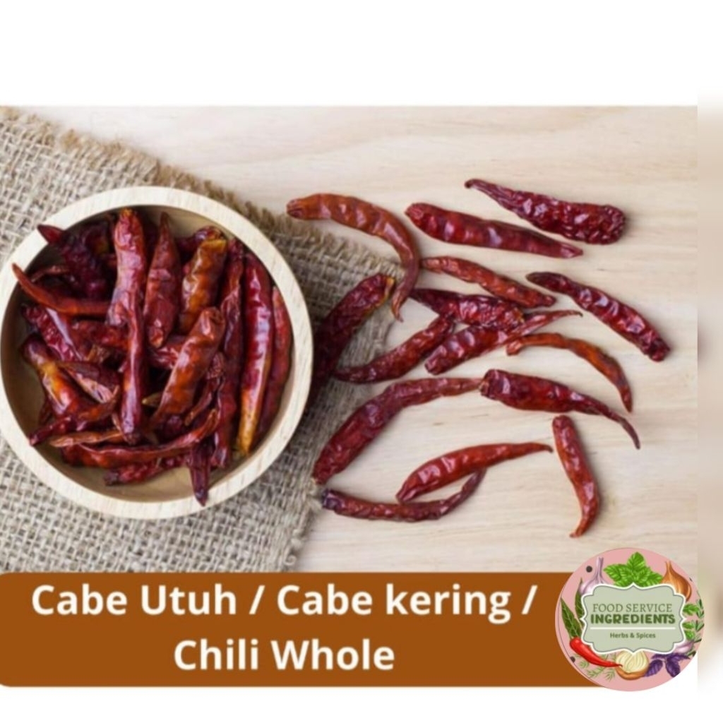 Cabe utuh kering  / cabe kering  / cabe keriting