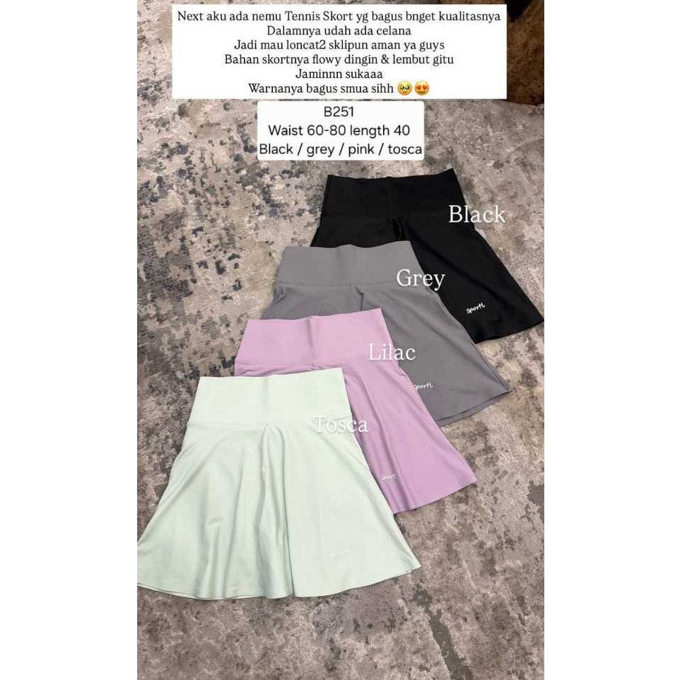 BLIORI Rok tennis  B251 | ROK TENNIS MINI | ROK TENNIS PREMIUM | ROK MINI NYAMAN