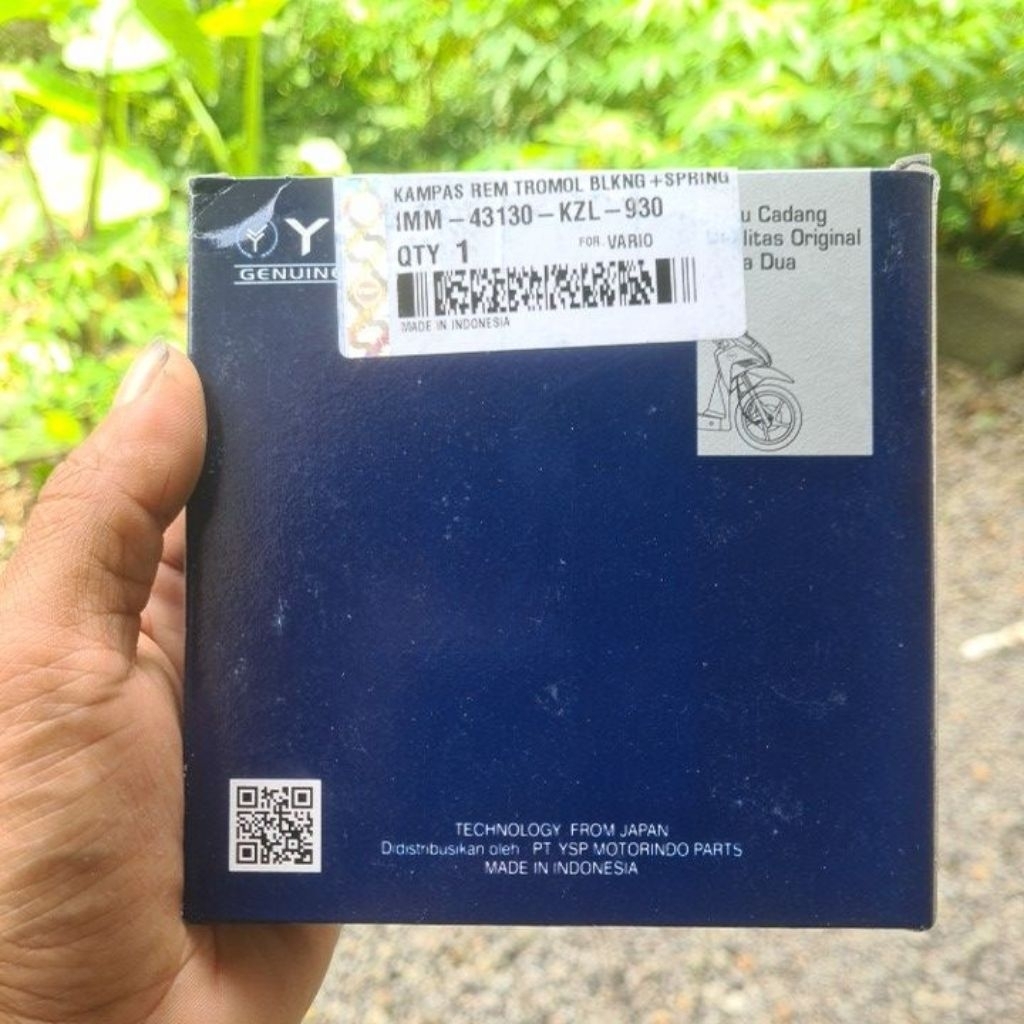 Kampas rem belakang beat vario 110/125/150 old original YSP