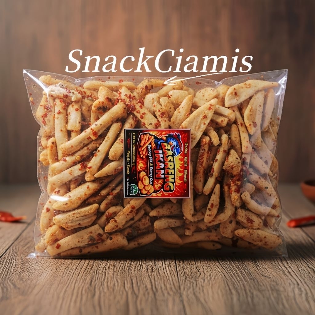 Basreng Ikan Ciamis Pedas - KRIUK GAK KERAS, BUMBU MELIMPAH - Snack Ciamis - Cemilan Khas Nusantara