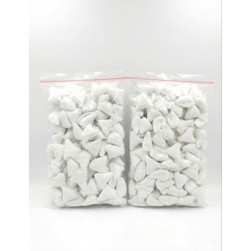 Tampon Gigi Steril Kasa Segitiga - Isi 100 Pcs, Steril, Bahan Tebal, Plastik