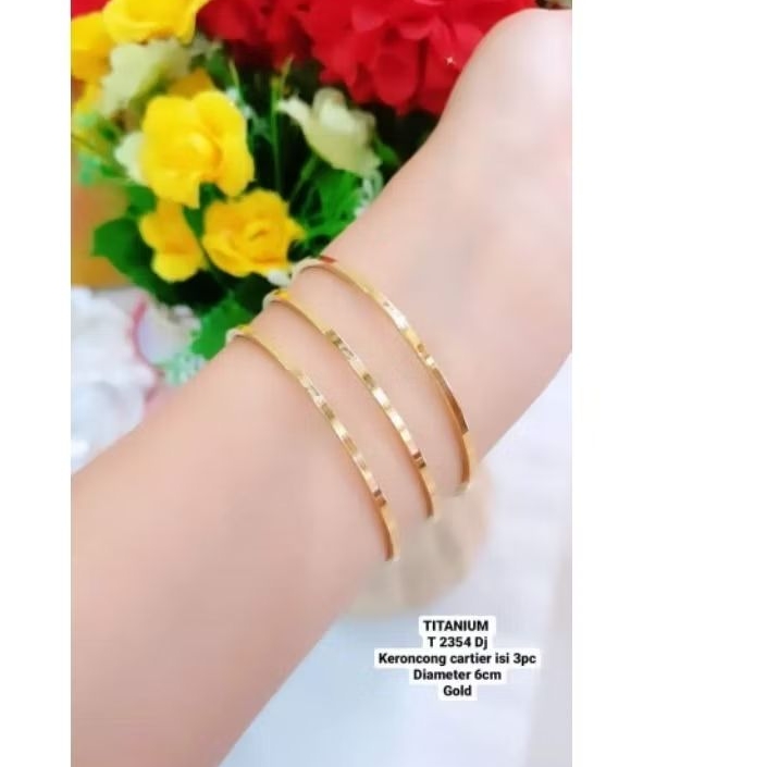 gelang keroncong titanium isi 3
