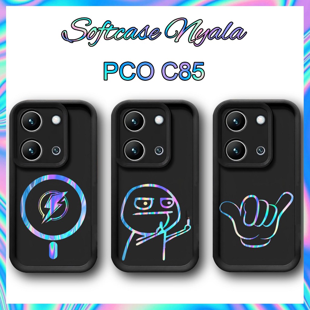 Softcase Nyala Poco C85 - Casing Hp Poco C85 - Case Poco C85 - Softcase Pro Camera Poco C85 - Slikon