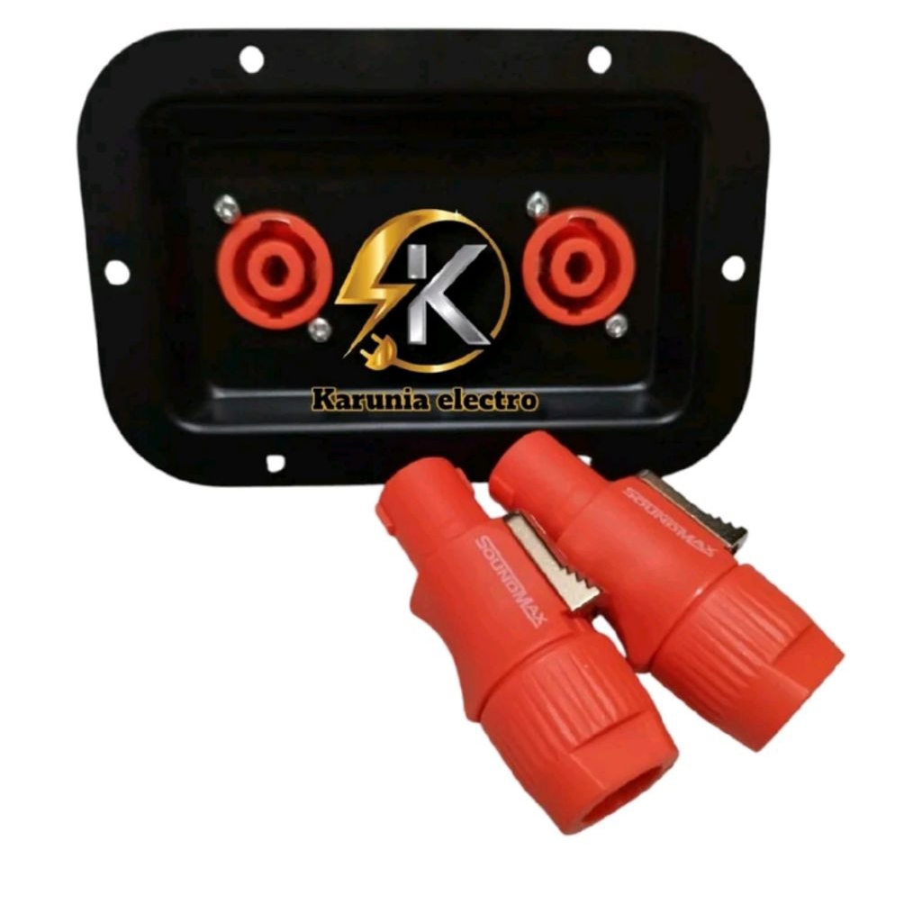 (1set) plat spikon datar + soket spikon soundmax + jek spikon soundmax