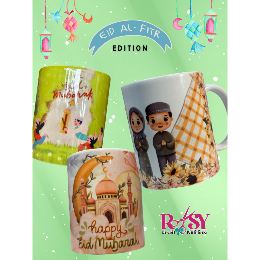 Hampers custom mug Lebaran / mug lebaran edition / mug raya custom / mug eid fitr custom / mug hampe
