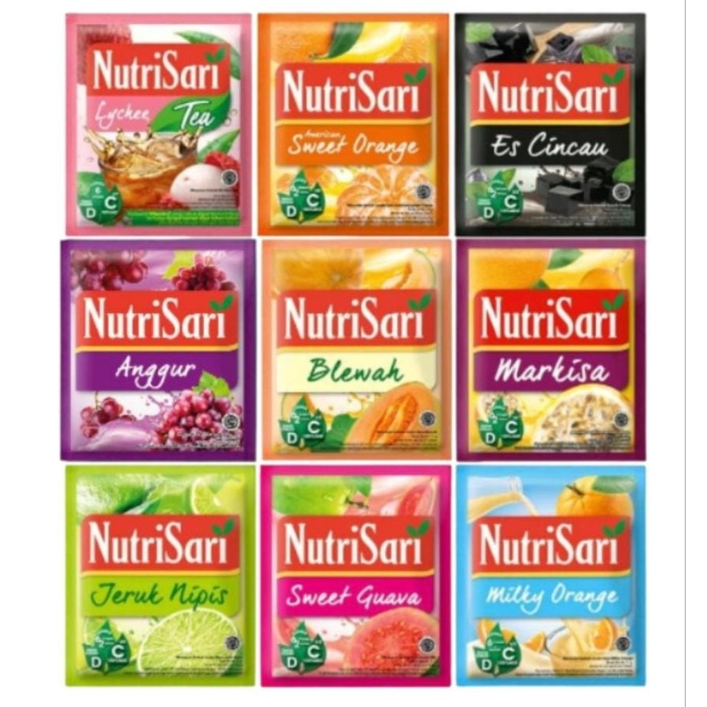 NUTRISARI 1 RENCENG MINUMAN SERBUK RASA RASA
