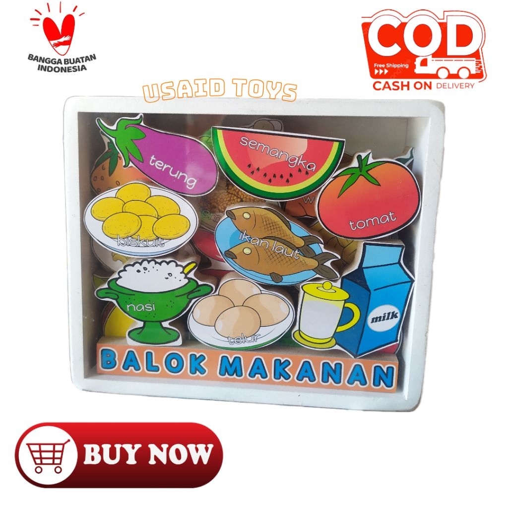 Balok aksesoris makanan_Mainan Edukasi Anak