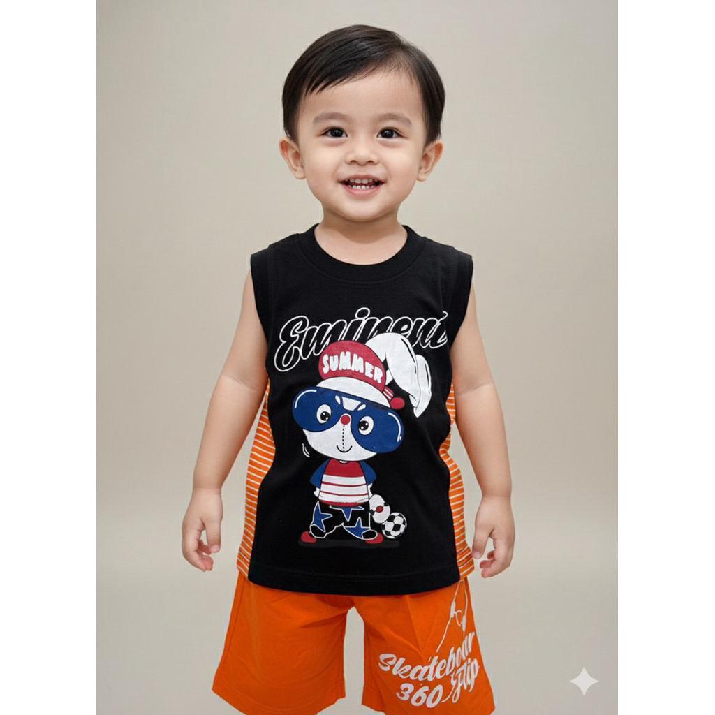 set baju lekton anak cowok usia 1-2 tahun