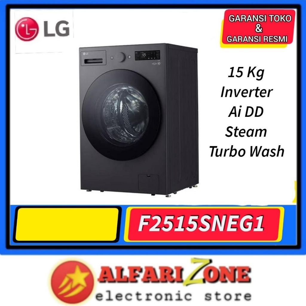 MESIN CUCI 15 KG LG F2515SNEG1 mesin cuci Front Loading 15kg LG F2515 Inverter