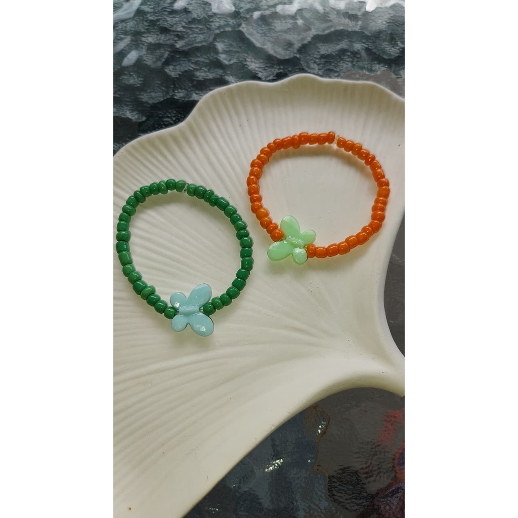 beads butterfly 2 bracelet