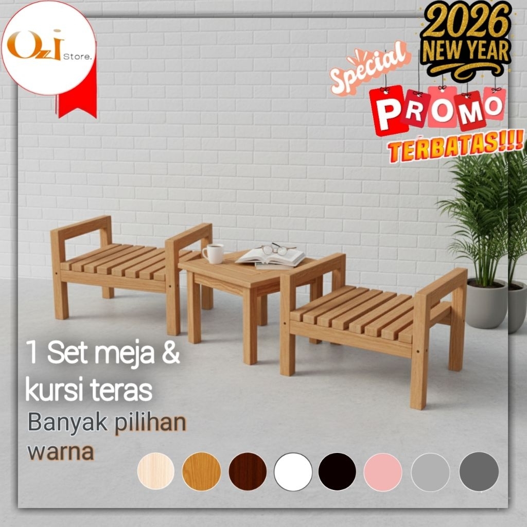 set meja kursi teras minimalis model palet nakas aesthetic / meja minimalis / meja palet kayu solid 