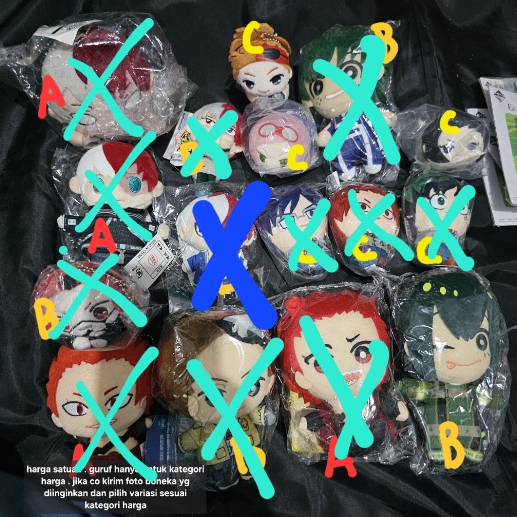 nuigurumi plush hero academia todoroki deku midoriya kirishima dkk