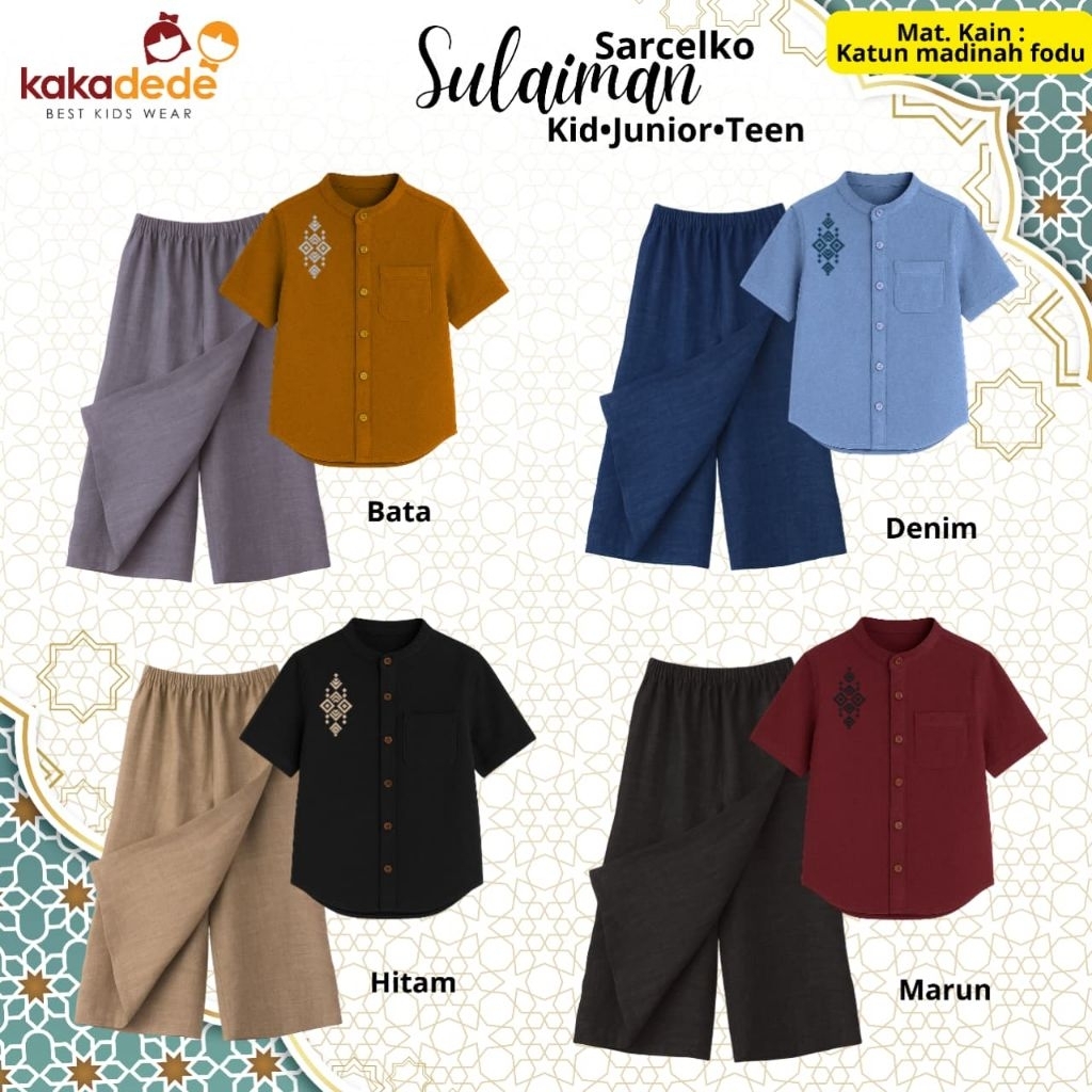 SARCELKO SULAIMAN KAKADEDE / SET SARCELKO SULAIMAN KAKADEDE/ SET SARUNG CELANA KOKO SULAIMAN KAKADED