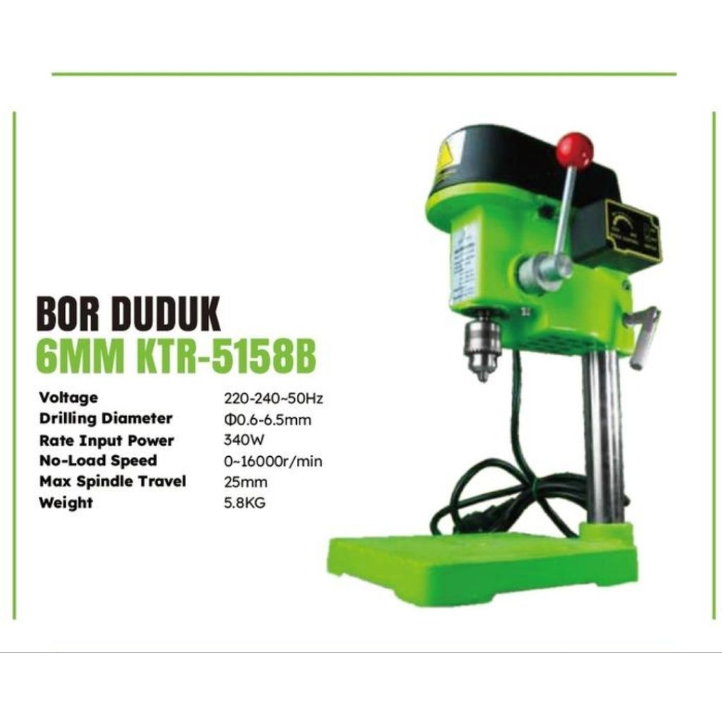 Mini Bor Duduk Kentaro 6.5mm 100% Full Cooper Mini Bench Drill Low Watt 340 Japan Quality