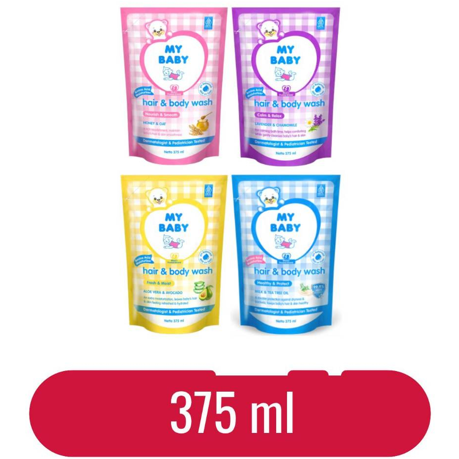 My Baby Hair & Body Wash/Shampo & Sabun Mandi Cair 375 ml  Refill