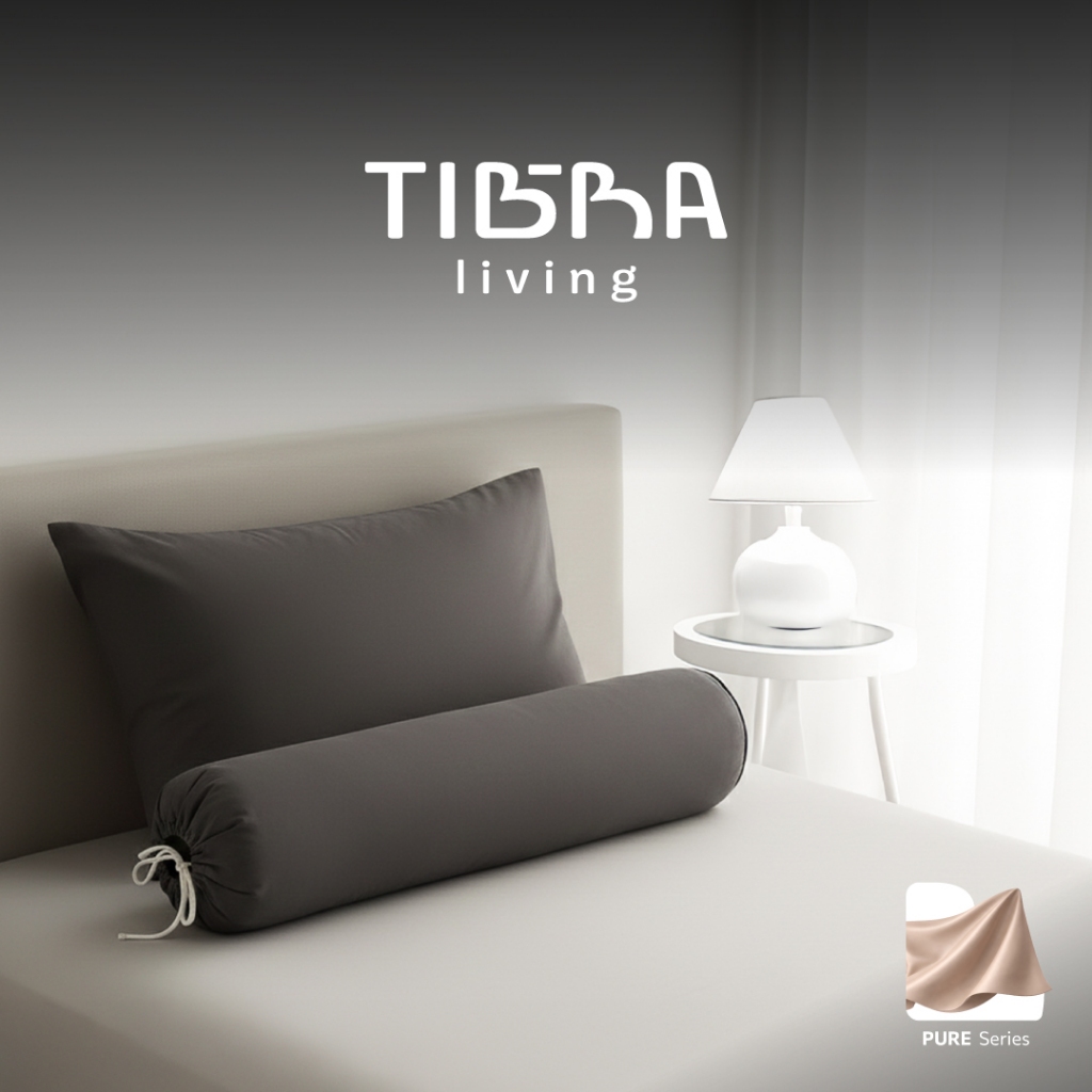TIBRA Living – PURE Series (01) Sprei Set Only Microfiber Halus Polos Two Tone Abu Muda Abu Tua | Sp