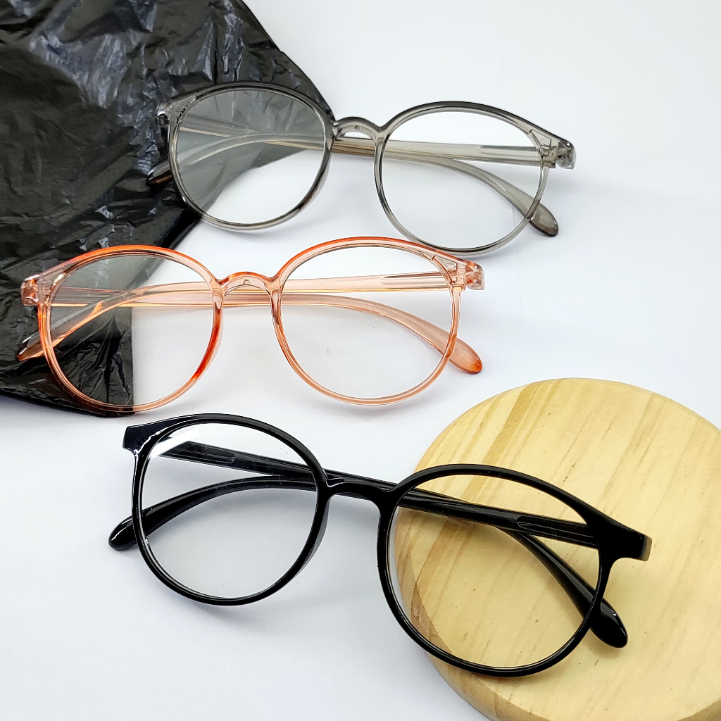 Kacamata MINUS Pria Wanita - Kacamata Gaya Hitam Fashion Lensa MINUS