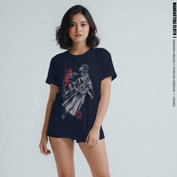 Kaos Kenshin Himura Baju Anime Rurouni Kenshin