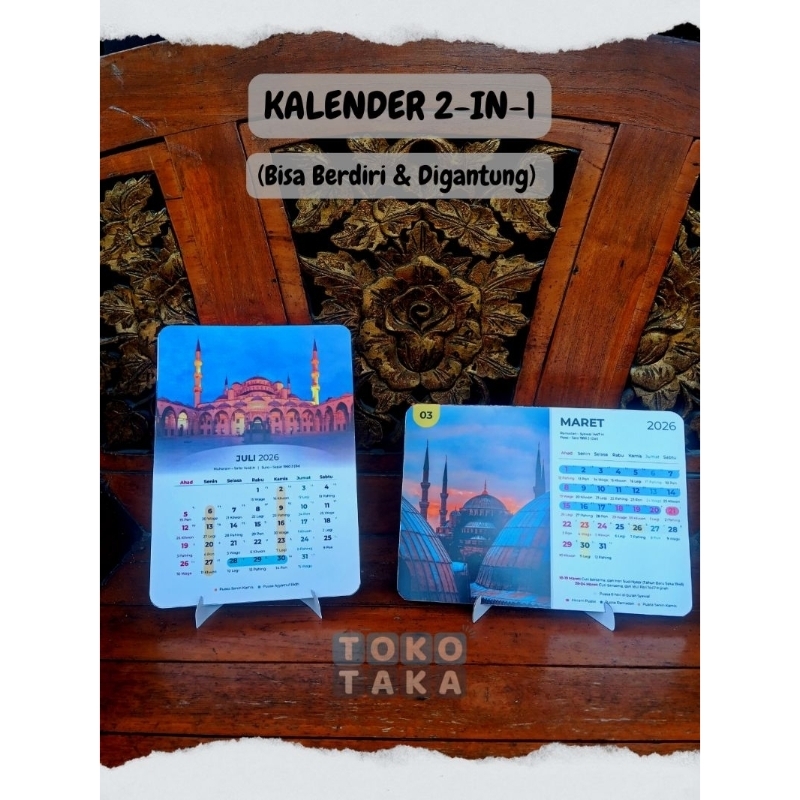 Kalender Puasa 2-in-1 estetik 2026