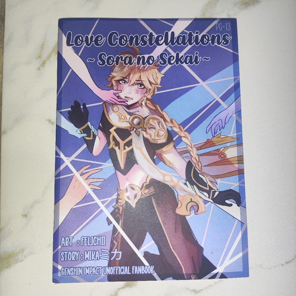 [FANMERCH] Doujinshi Genshin Impact Traveler Aether Harem Love Constellations Sora No Sekai