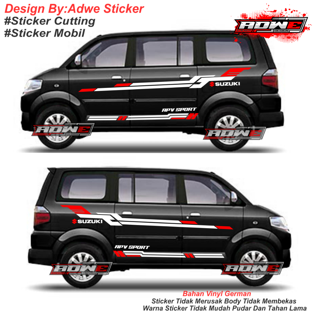 sticker Stiker mobil Suzuki apv stiker cutting mobil apv murah