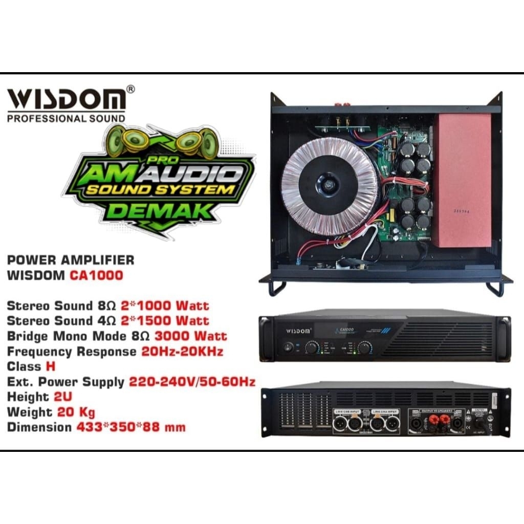 Power Amplifier Wisdom Ca 1000