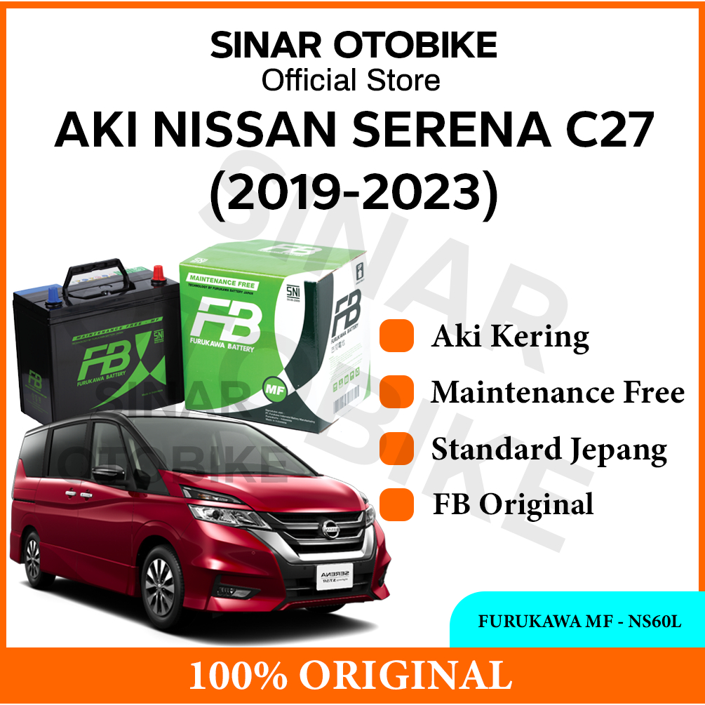 AKI NISSAN SERENA C27 FURUKAWA BATTERY MF KERING NS60L