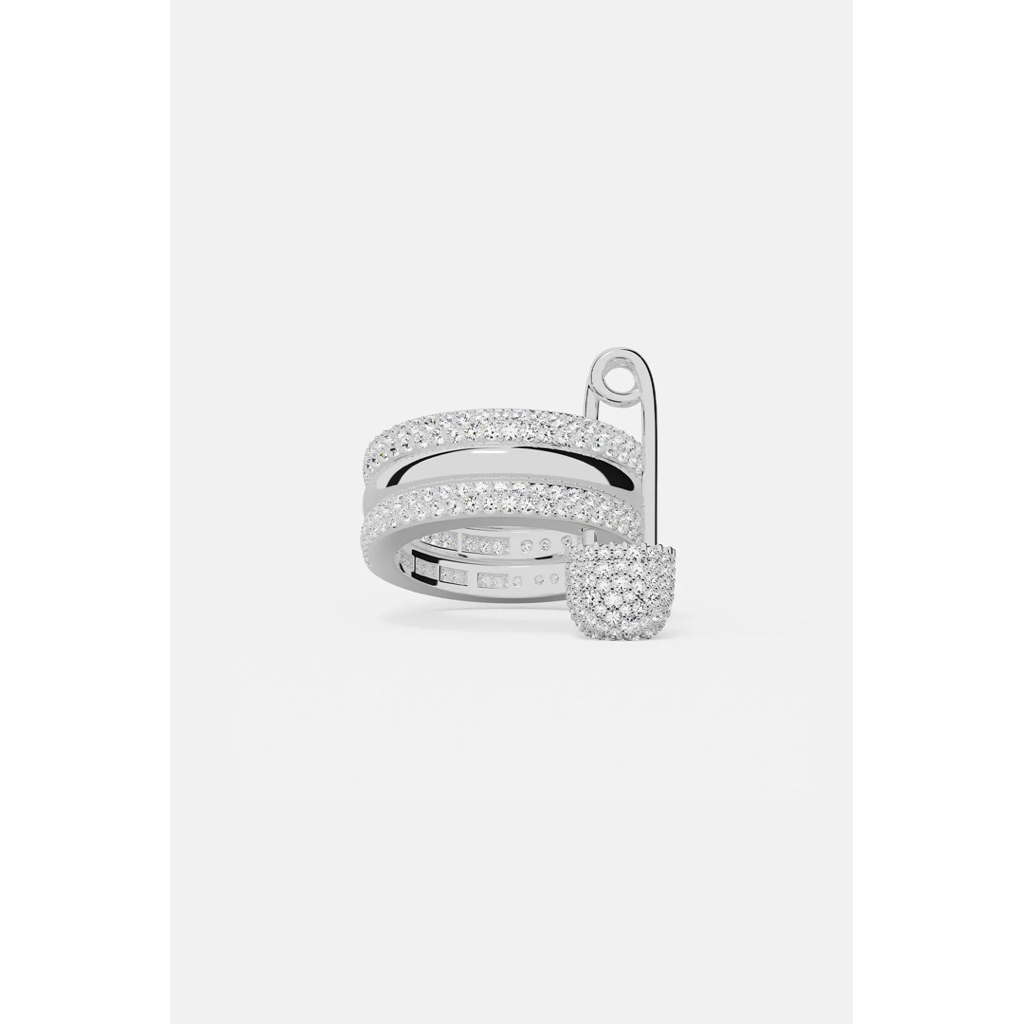 APM MONACO Love, Smile, Bonheur Triple Hoop Safety Pin Ring