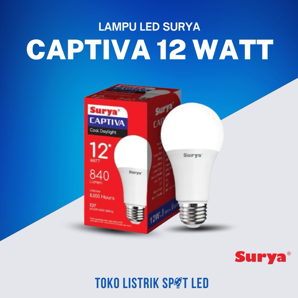 Lampu LED Surya Captiva 12 Watt Terang Hemat Listrik – Lampu LED Rumah Garansi 6 Bulan