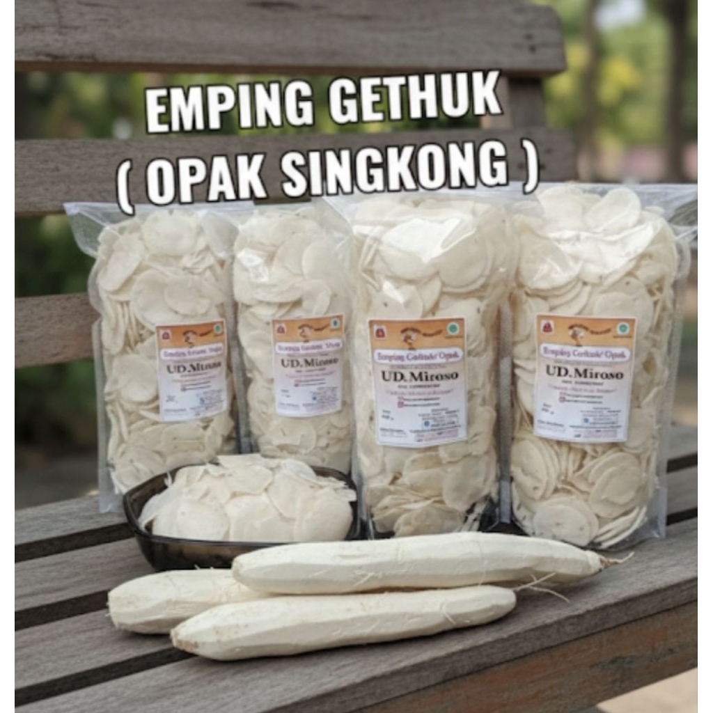 emping gethuk/opak singkong koin mentah UD.Miroso GK