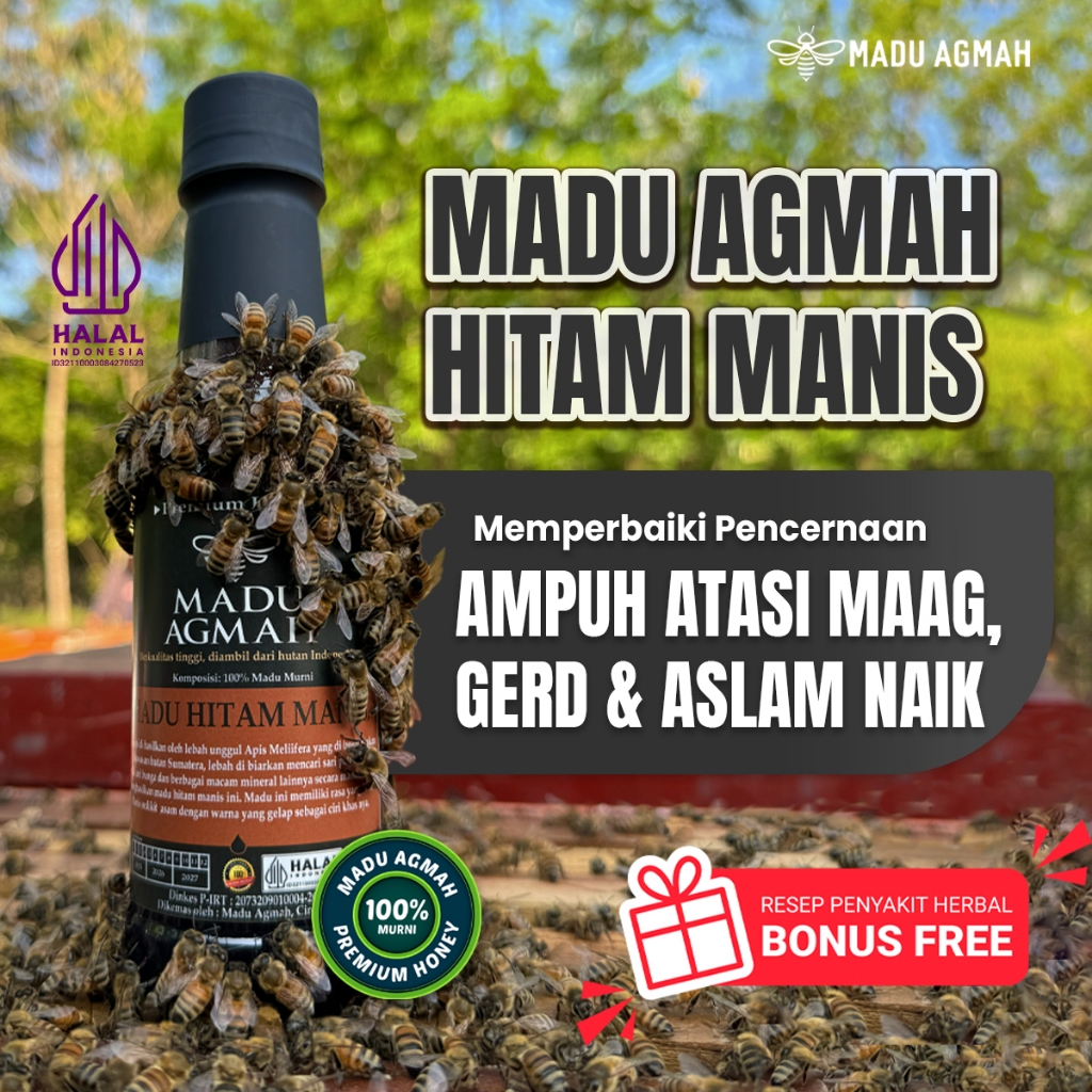 Madu Agmah Hitam Manis Grade A Obat Lambung