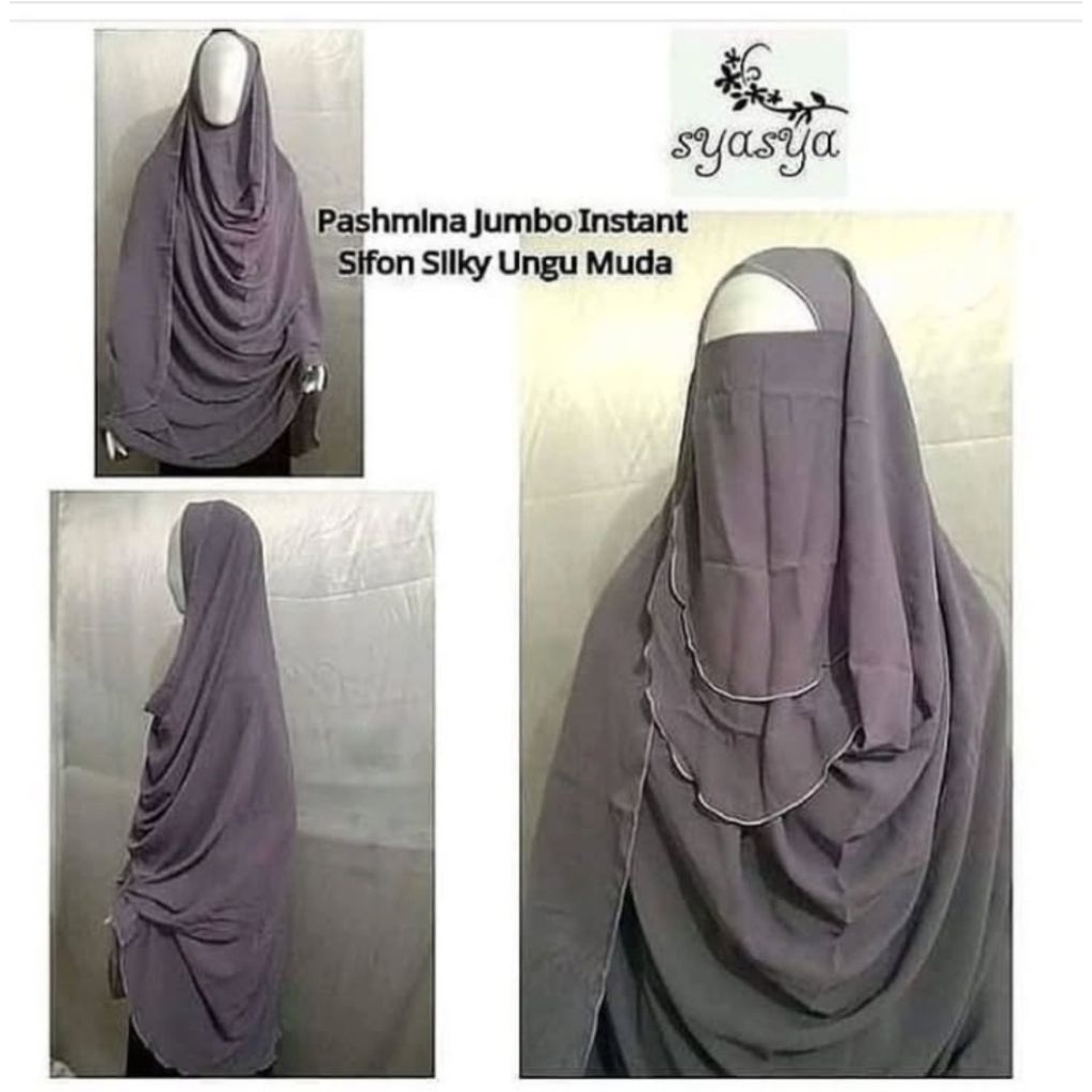 Pashmina Instant Jumbo Dusty Purple