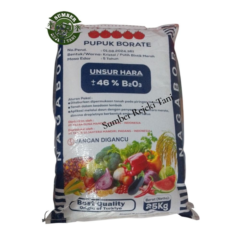 Pupuk Nagabor Borate 25kg original turki