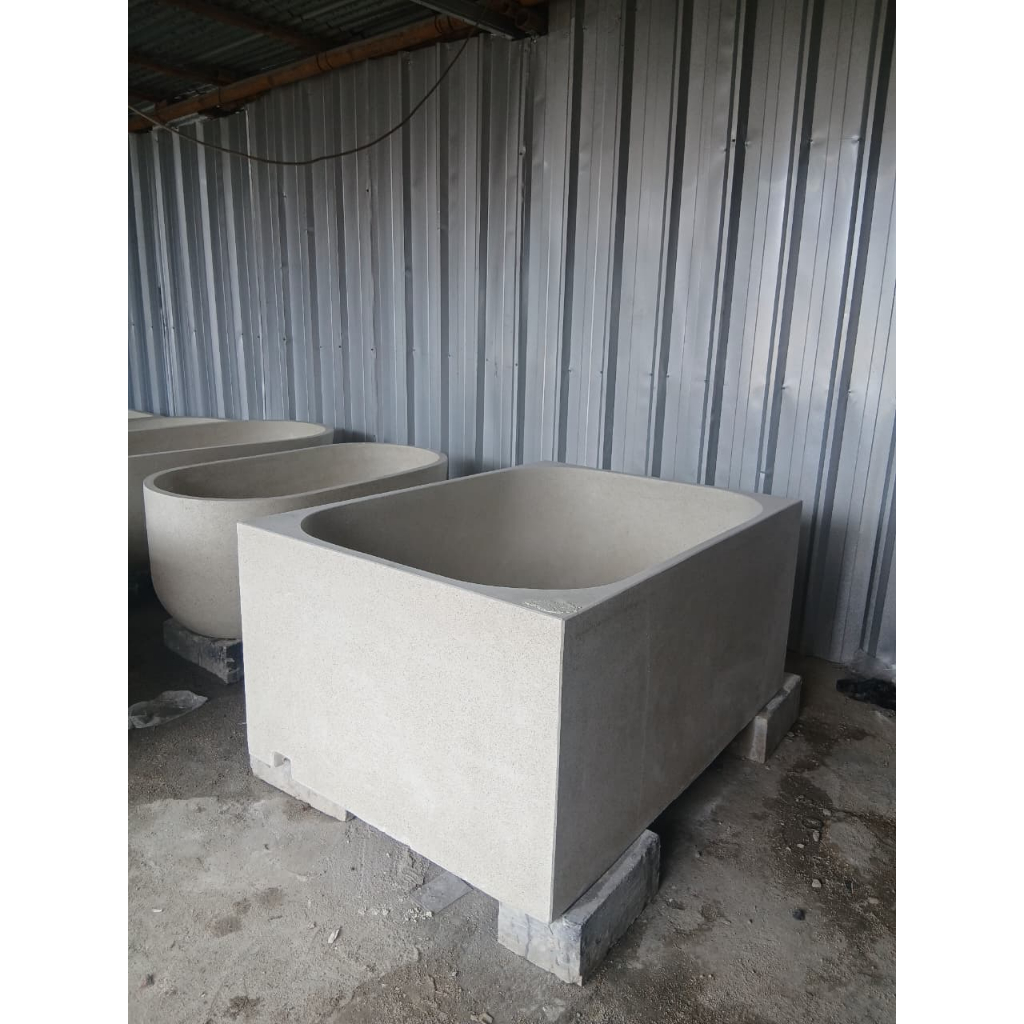 Bathtub teraso kotak custom Finishing Glossy Free Afur